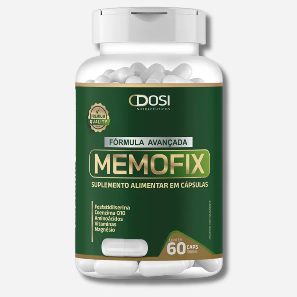 Memofix Dosi 60 cápsulas – Suplemento para memória, foco e cognição com ingredientes naturais para desempenho mental