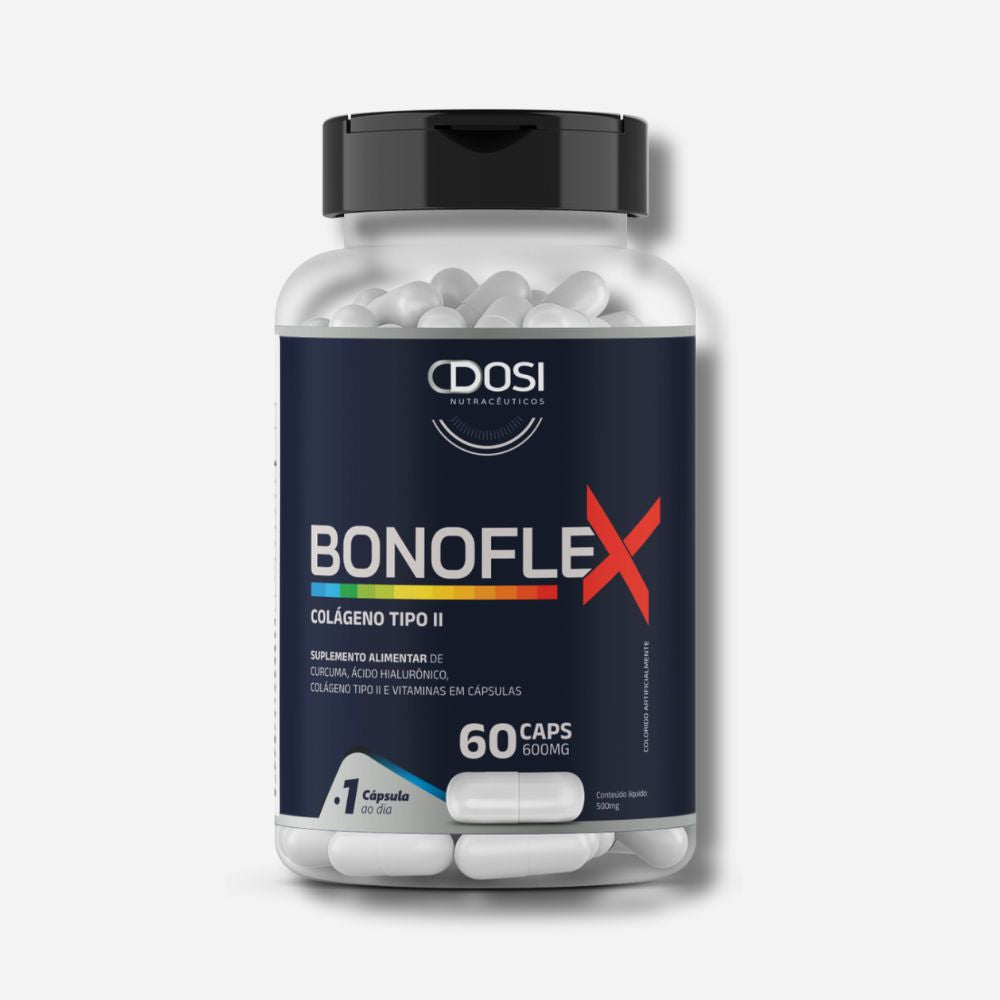 Bonoflex Dosi 60 cápsulas – Suplemento para saúde articular com colágeno tipo II, cúrcuma e vitamina D
