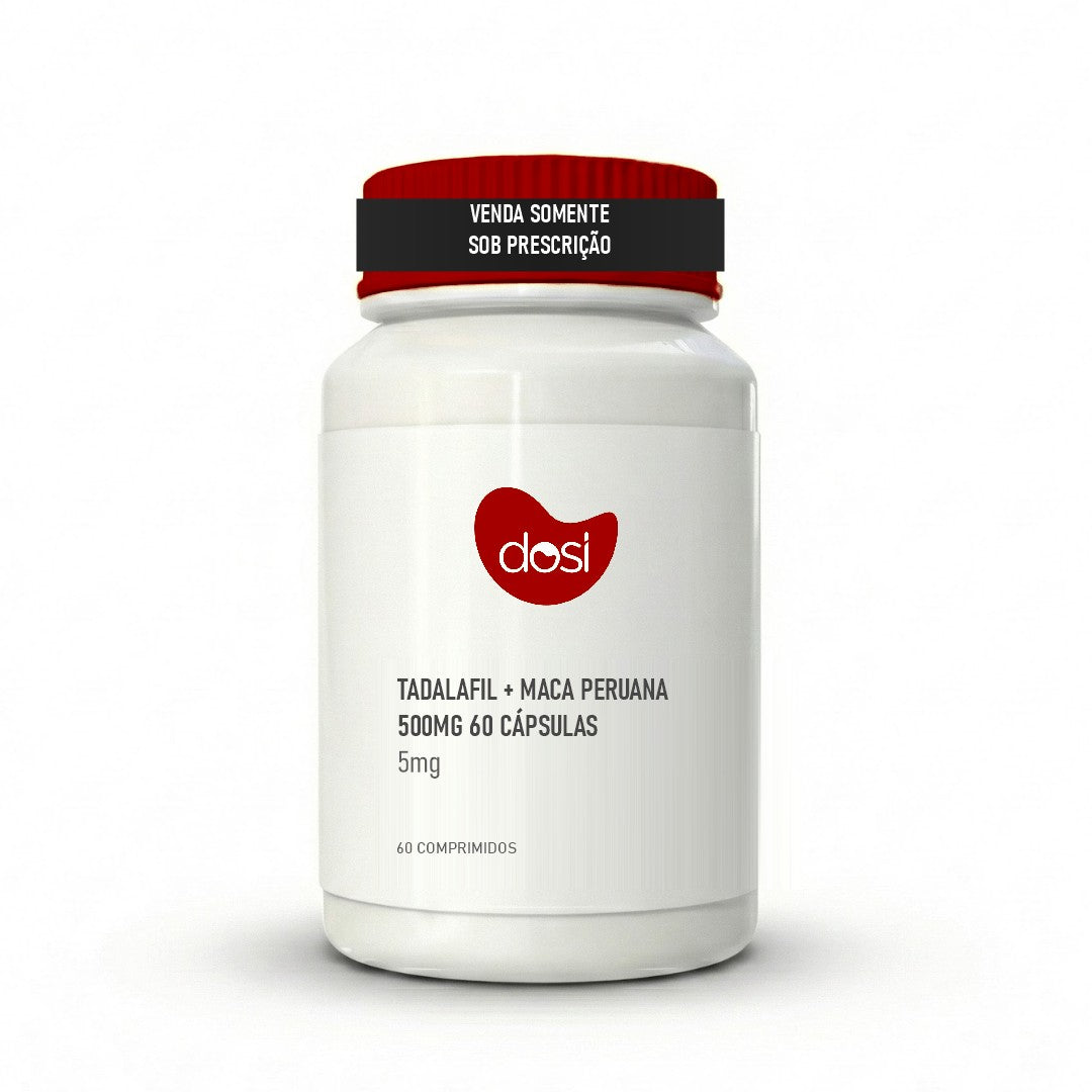 Tadalafil 5mg 60 Comprimidos + Maca Peruana 500mg 60 Cápsulas
